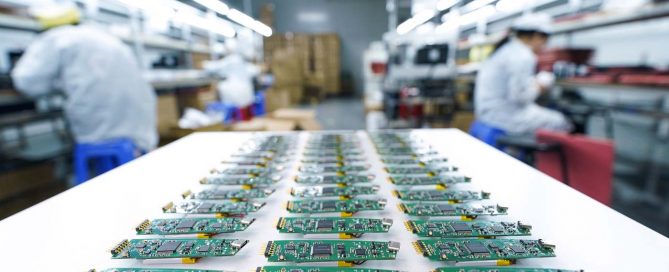 PCB Assemblies lined up