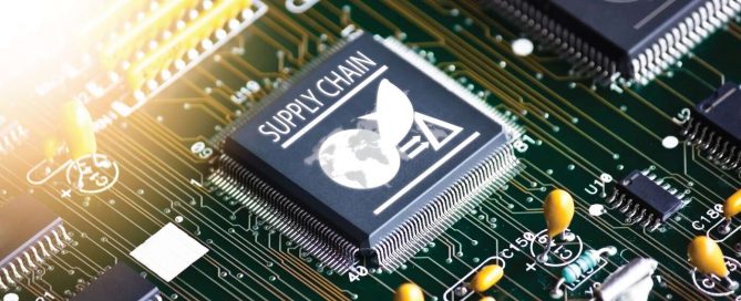 Supply Chain written on a processor chip